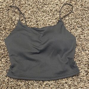 Gray Women's Ribbed Tank Top